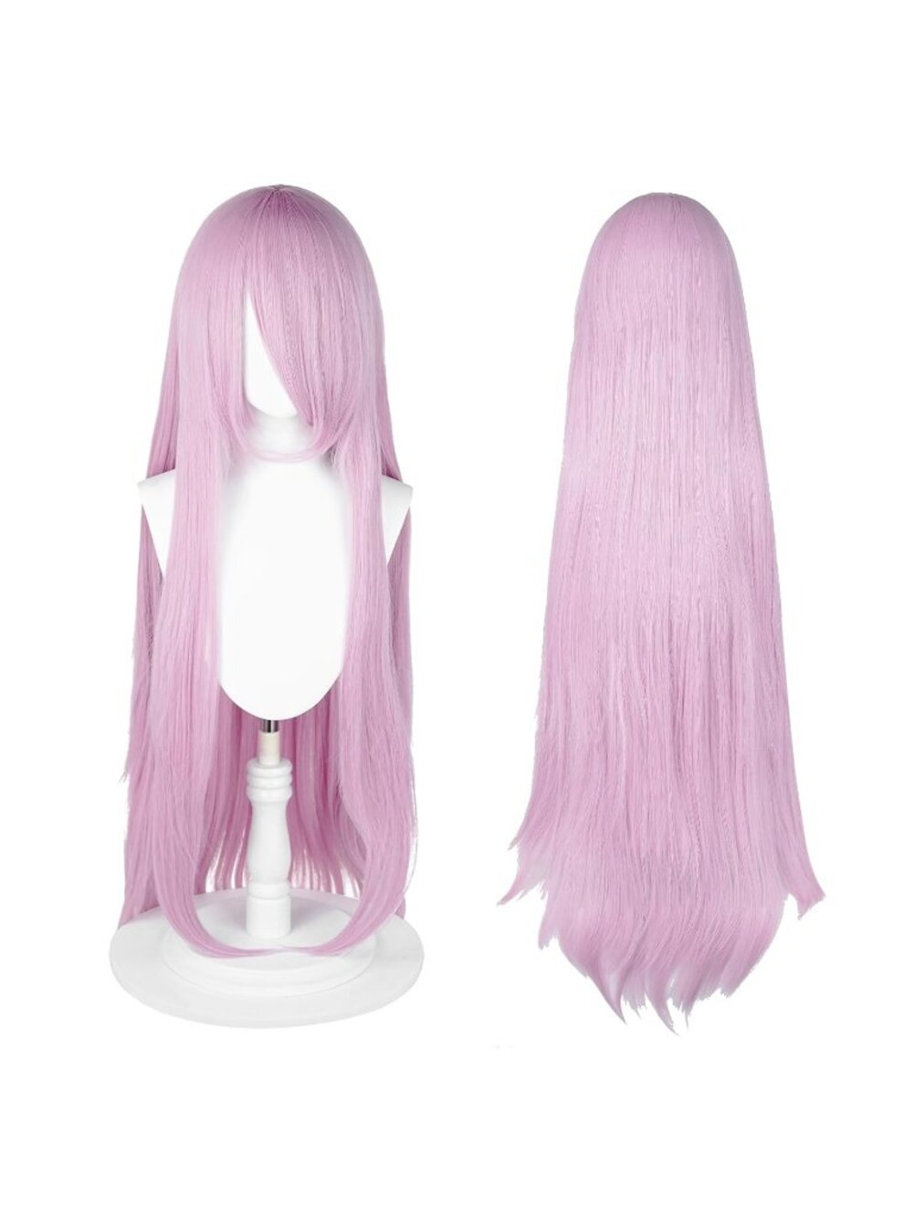 Women's Pink 100 Cm Heat Resistant Universal Straight Costume Long Wigs